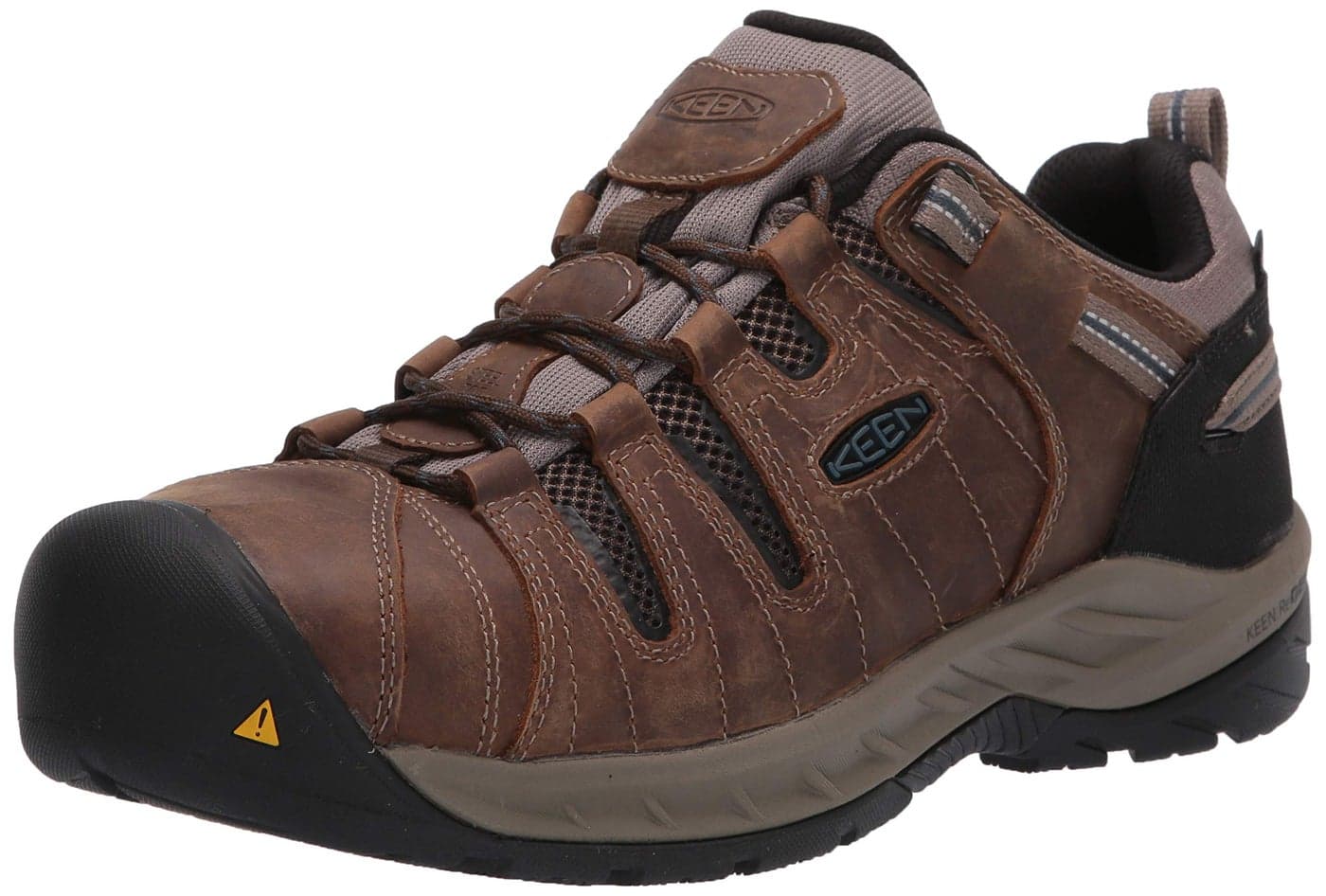 KEEN Utility Mens Flint 2 Low Steel Toe Waterproof Non Slip Work Shoe Cascade BrownOrion Blue 9 Medium US