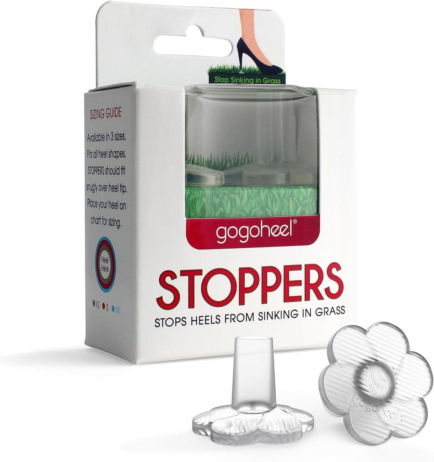GoGoHeel STOPPERS Heel Protectors - Stops Sinking into Grass (Small)