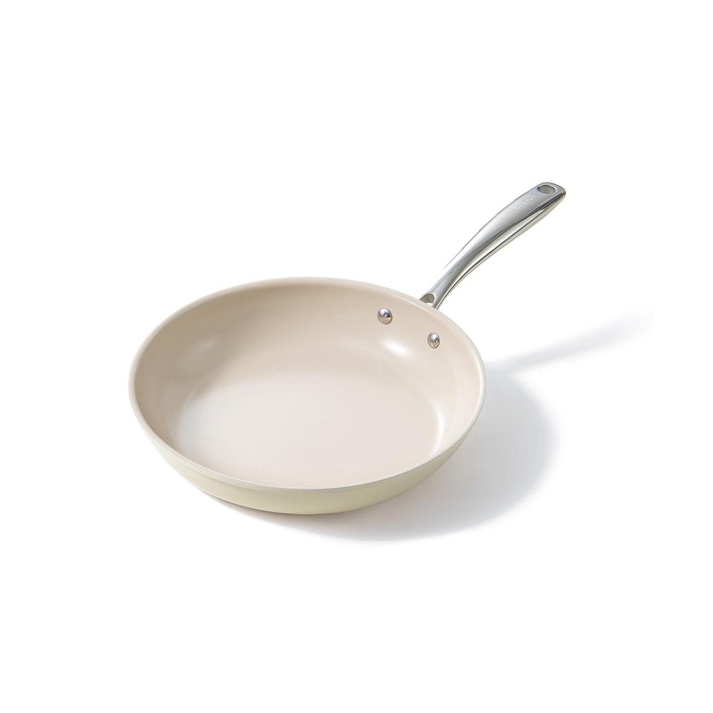 Redchef Ceramic Non Stick Egg Pans Nonstick Frying Pan Skillet 8 inch Cooking Pan Non Toxic with Stay Cool Handle for Induction PTFE PFAS PFOA Free DishwasherOven Safe Beige White
