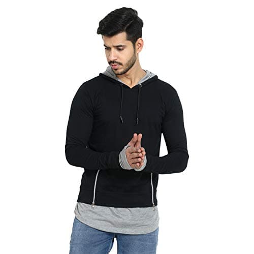 Black Collection Men's Slim Fit T-Shirt (BCN002_Black_M_Black_Medium)