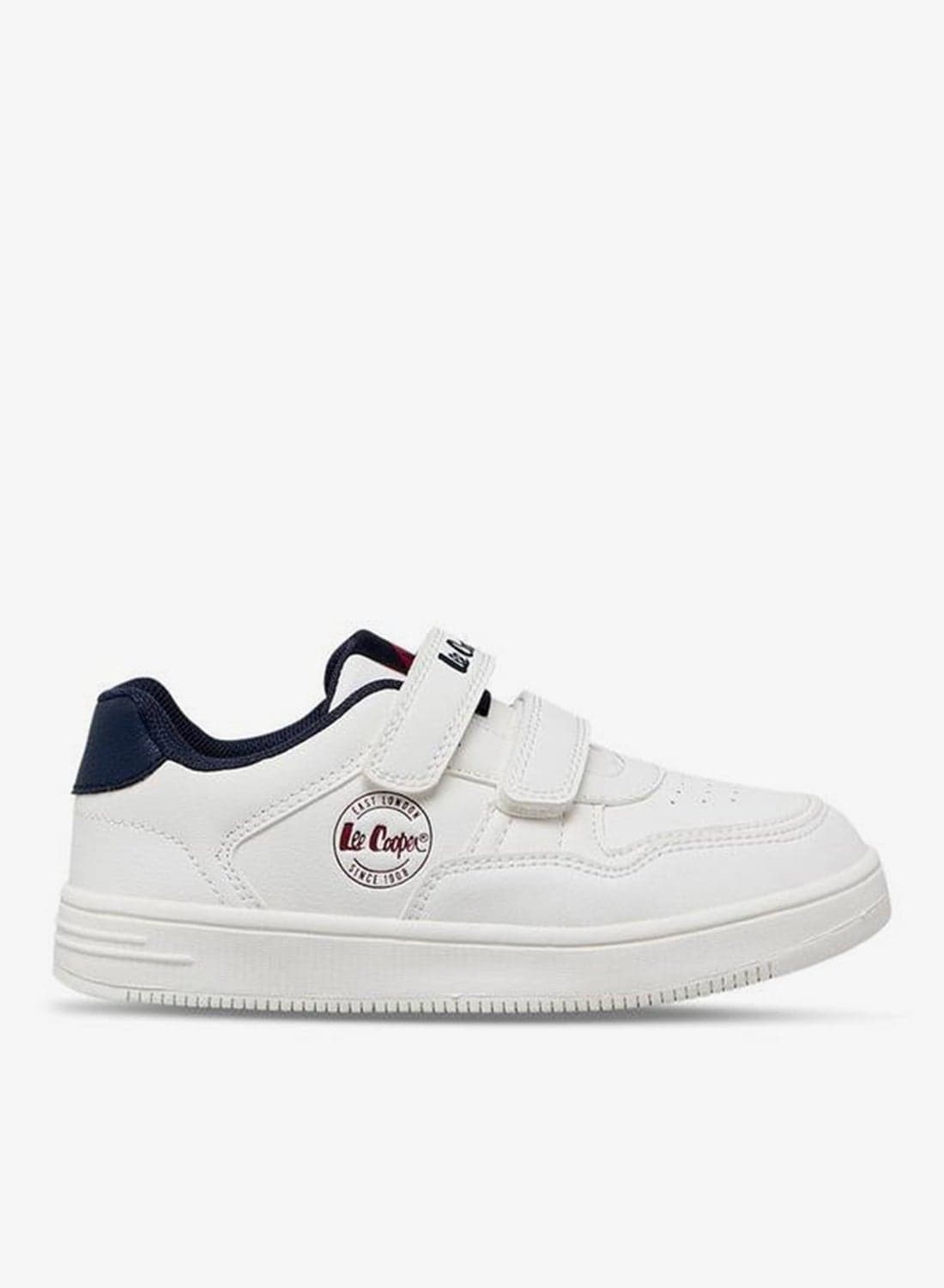 Boys Panelled Hook & Loop Ankle School Sneakers