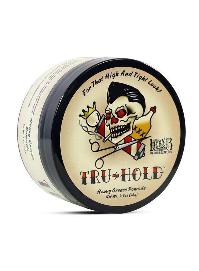 Tru-Hold Heavy Grease Pomade 3.4oz | Oil Based | Heavy Hold | High Shine