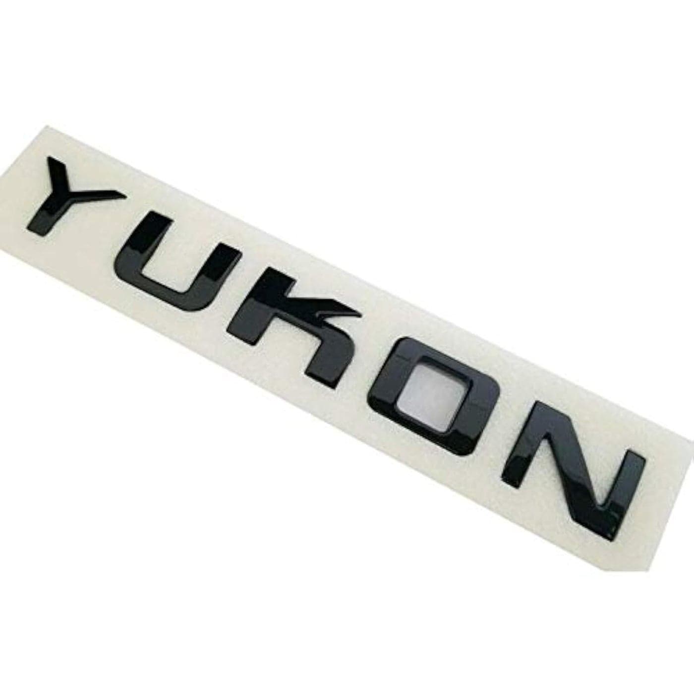 Aimoll 1x Yukon Nameplate Emblem Letter Badge 3D Replacement for GMC Yukon Sierra (Black)