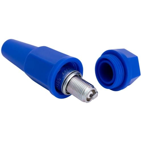 Tusk Spark Plug Holder for TravelProtectionStorage Blue