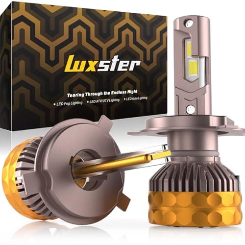 LUXSTER Ultra H4 9003 LED Bulbs, 80000LM Super Bright, Dual Beam, Triple Copper Pipes Cooling Tech(Unique), Punisher Pro Upgrade, Foglight, 6000K Pure White, Pack of 2