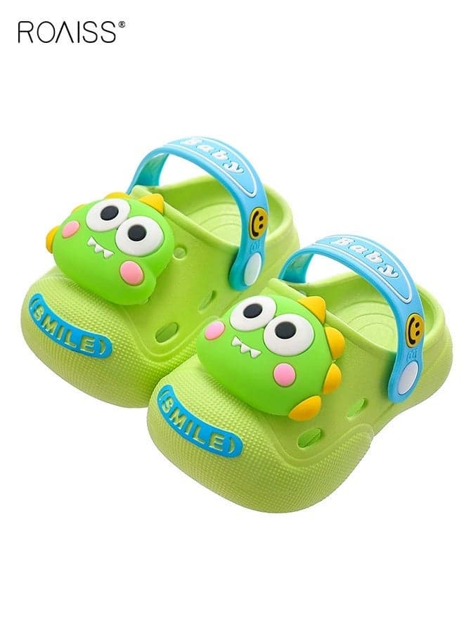 Toddler Boys Adorable Sandals, Comfort Clogs with Soft Non-slip Sole, Breathable Slippers with Cartoon Design, Slip on Slides for Boys, Suitable for Beach, Daily Wear and Casual Occasions