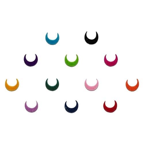 Comet Busters Multicolor Moon Bindis (5mm) (BV1064)