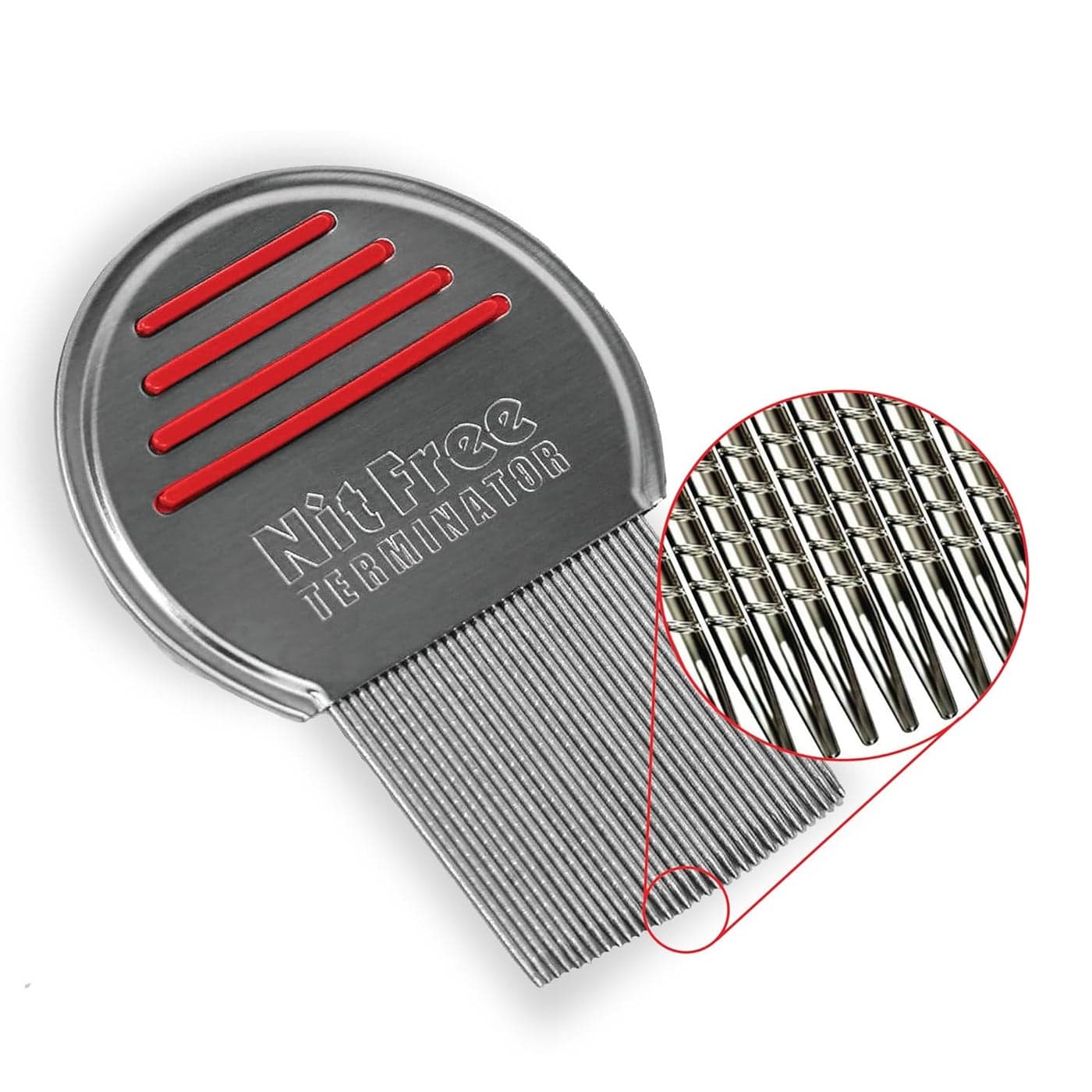 Nit Free Terminator Lice Comb Professional Stainless Steel Louse and Nit Comb for Head Lice Treatment Removes Nits