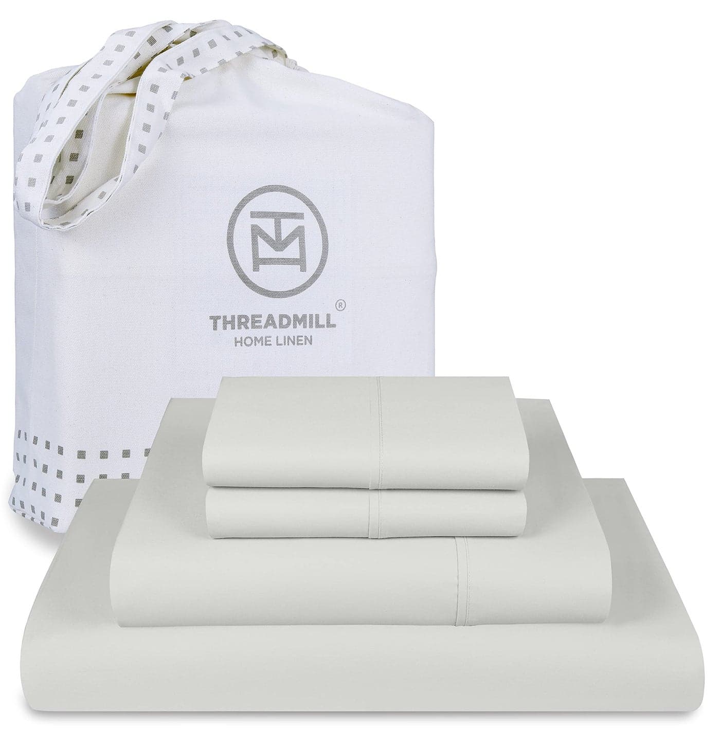 Threadmill Supima Cotton Sheets 1000 Thread Count Soft 100 Cotton Sheets for Cal King Size Bed 4 Pc Light Grey Cal King Bed Sheets Set 5Star Hotel Quality Elasticized Deep Pocket Cal King Sheets