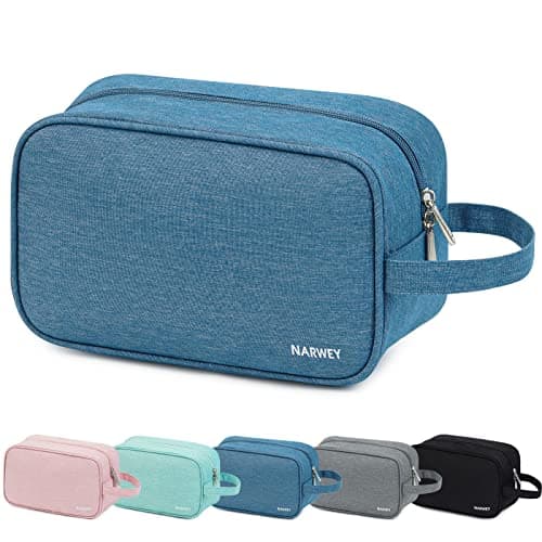 Narwey Travel Toiletry Bag for Women Traveling Dopp Kit Men Travel Bag for Toiletries Cosmetic Bag Makeup Bag Medicine Bag for Traveling (Navy Blue)