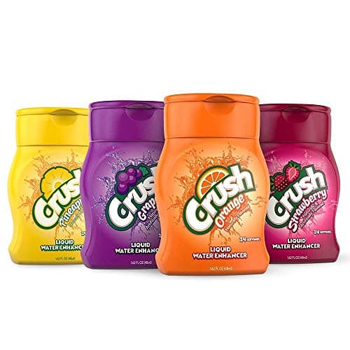 Crush Variety Pack Liquid Water Enhancer New Better Taste 4 Bottles Makes 96 Flavored Water Drinks 162 Fl Oz Pack of 1
