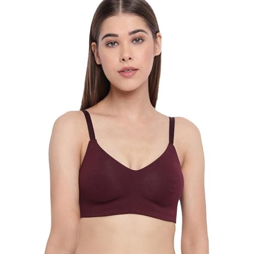 Enamor Non-Wired Fixed Strap Non Padded Womens Every Day Bra (Purple, 34C)