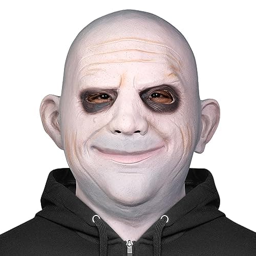 Zadin Premium Quality Enigmatic Uncle Freak Halloween Costume Mask, Classic Dark Comedy Character Mask, Old Uncle Mask