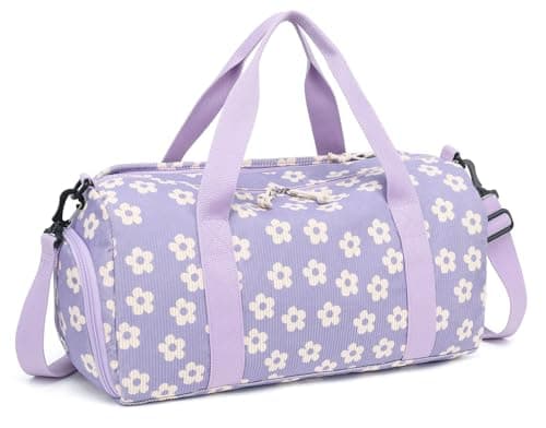 BLUBOON Duffle Bag Girls Kids Cute Gym Bag with Shoes Compartment Wet Separation Waterproof Sports Overnight Travel Bag