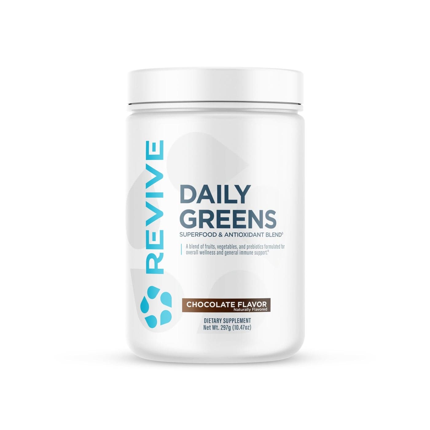 Revive MD Daily Green Powder Superfood Chocolate Supergreens Powder to Support Energy Levels Green Juice That Improves Fiber Intake Vegetable Supports Digestion and Gut Health