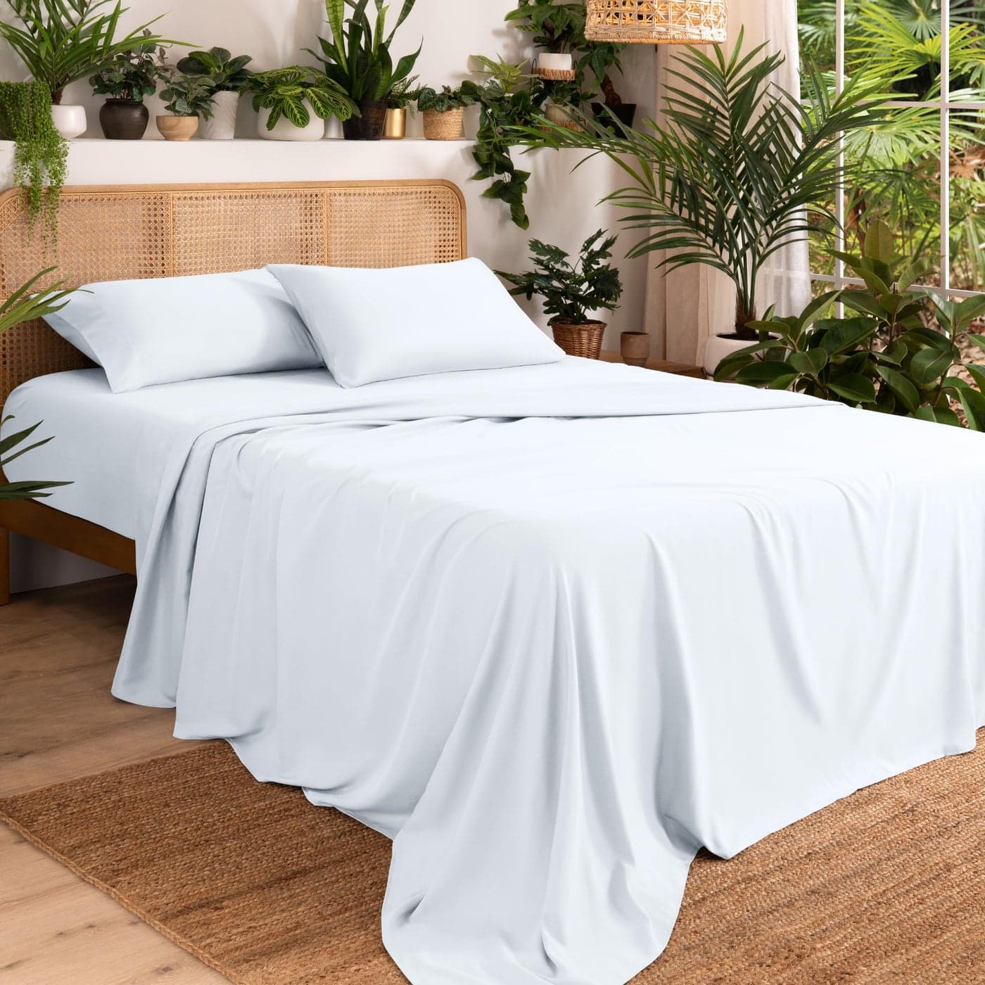 Ivy Union Twin Extra Long Sheet Set UltraSoft Cooling with Deep Pockets Breathable EasyFit Hotel Luxury Bedding Sheets Pillowcases Twin XL White
