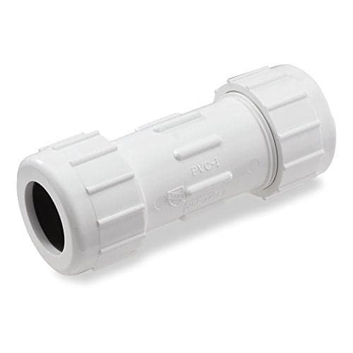 King Brothers Inc. CPC-2000 2-Inch Compression PVC Compression Coupling, White