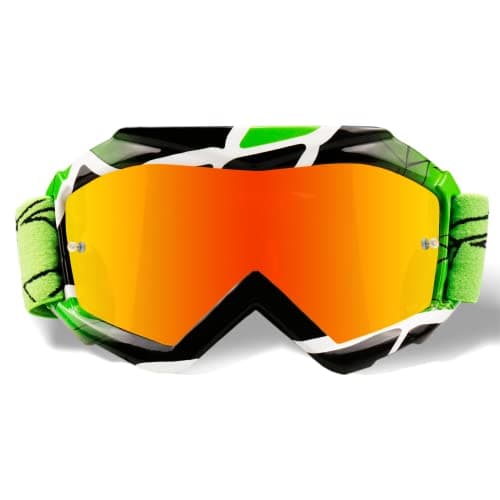 NENKI Kids ATV Googles Youth Motocross Goggles Dirt Bike Goggles MTB OTG UTV MX Googles 4 Wheeler Dirtbike Riding Anti Fog Red Lens