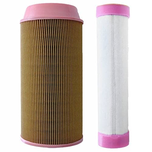 Zreneyfex K318182250 Air Filter Kit Replacement for Kubota 2in1 Outer Inner Filter Set Fits ZD323 ZD326 ZD331 Mowers Replaces K318182240
