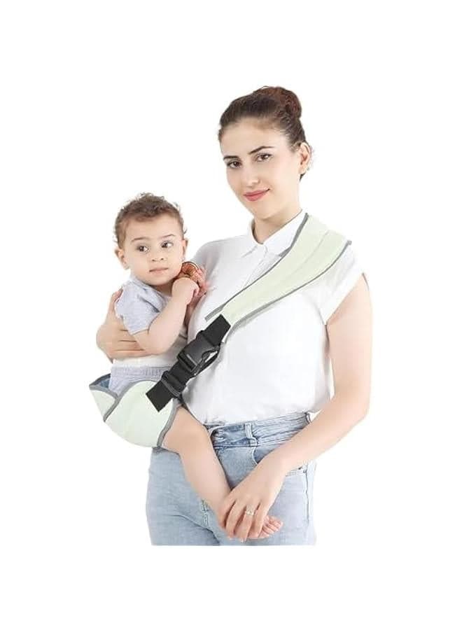 Toddler Carrier, Ergonomic Baby Sling Carrier with Adjustable Strap, Soft Padding & Non-Slip Hip Seat, Perfect for Infant and Toddler(7-66 lbs), Premium Cotton (Green)