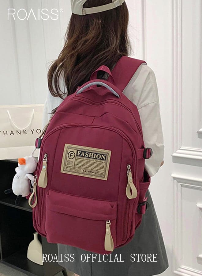 Unisex Multifunctional Backpack Large Capacity with Multiple Pockets for Organized Storage Scientifically Divided Compartments Trendy and Stylish Letter Print Suitable for Work School or Short Trips