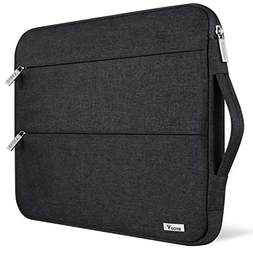 Voova 15.6 16 Inch Laptop Sleeve Case Compatible with MacBook Pro 16 M1/M2/M3/M4 Max 2019-2025, 15.6-16” Hp Lenovo Acer Asus, Waterproof Slim Computer Bag Cover with Handle, Black