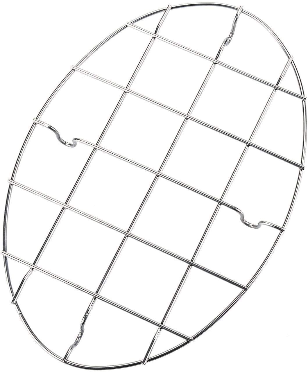 TB 98x67 Inch Oval Roasting Cooling Rack 304 Stainless Steel Baking Broiling Rack Cookware 08 Inch heigh thick version 1PC