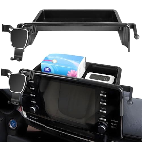 Car Phone Holder Center Console Organizer For Toyota Sienna 2021 2022 2023 2024 Auto Accessories Navigation Bracket Interior Decoration Screen dash board Mobile Cell Mount case 【Not fit Sienna 2025】