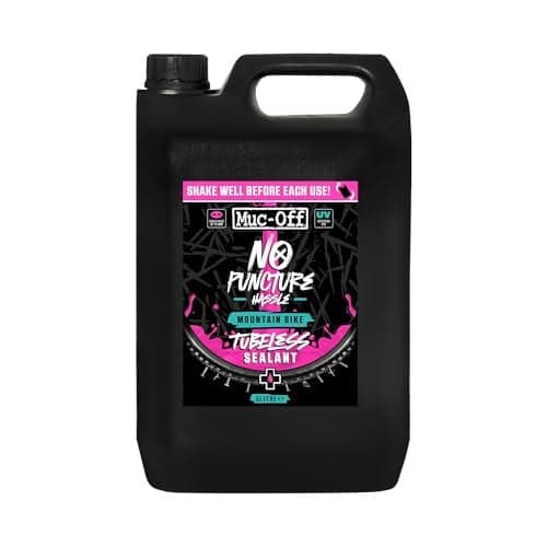Muc-Off No Puncture Hassle Tubeless Sealant, 5 Liter - Tubeless Tire Sealant for Bicycle Puncture Repair - Bike Tire Sealant for MTB/Road/Gravel Bikes