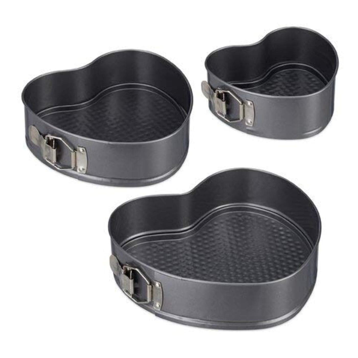 KRISHEEV ENTERPRISE Shape Mould Heat Shaped Spring Form Nonstick Baking Pan Microwave Oven and Cooker Usable for Home Cake Accessories 3 Pcs