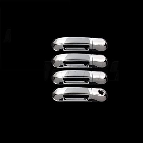 A-PADS Compatible with(Just Overlay Stick on) 4 Chrome Door Handle Cover for 02-03 04 05 06 07 08 09 10 Ford Explorer/Explorer Sport TRAC 07-10/Lincoln Aviator 03-04 05 - W/O Passenger Key