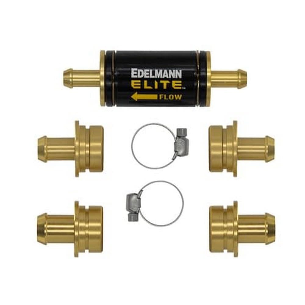 Edelmann Elite Premium Universal Power Steering Filter 70699 Premium Universal Power Steering Filter Dual Filtration System High Capacity Stainless Steel Black