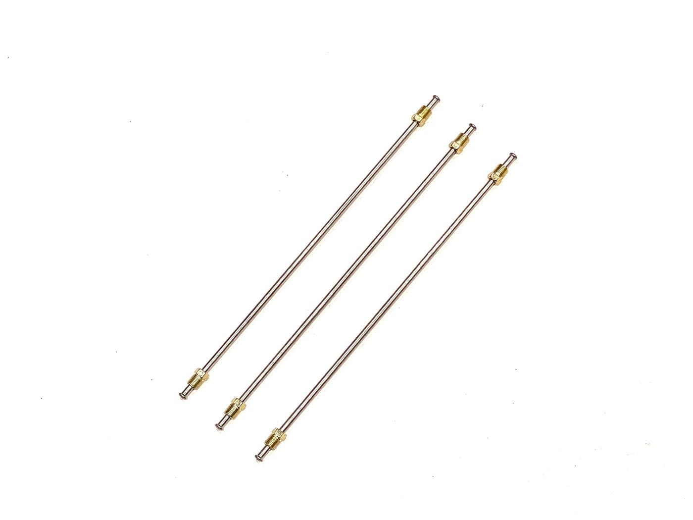 The Stop Shop 3/16 Inch Stainless Steel Brake Lines with Inverted Double Flared Ends & Fittings 16 Inches Long (Pack of 3)