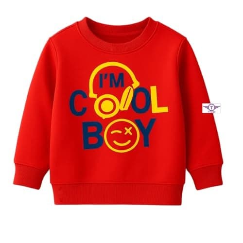 Triviso Kid Boys & Girls Soft Winter wear Fleece Sweatshirts Winter wear T Shirt Multicolors 7-8 Year