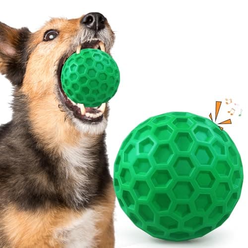 ZRIFAQESW Tough Dog Chew Toys for Aggressive Chewers Indestructible Dog Balls for Aggressive Chewers Squeaky Balls for Dogs Squeaky Toys for Large Dogs Funny Heavy Duty Ball