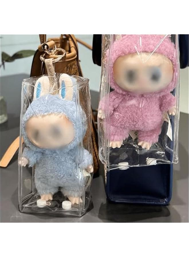 5PCS 17cm Dolls Clear Figure Display Bag - Dolls Protective Cover,Transparent Dustproof with Keychain, Clear Figure Display Bag(5PCS)