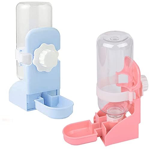 2 Pack 17oz Rabbit Water Bottle No Drip Hanging Automatic Cage Dispenser for Small Pets LeakProof Water Feeder for Bunny Guinea Pig Chinchilla Ferret Hamster Hedgehog