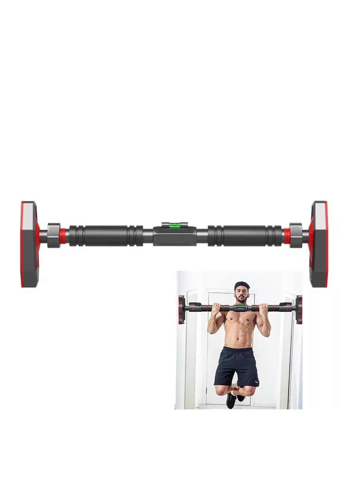 Pull Up Bar Adjustable Strength Training Chin Up Bar Without Screws for Doorway Upper Body Workout Door Exercise Bar Max Load 1763 lbs