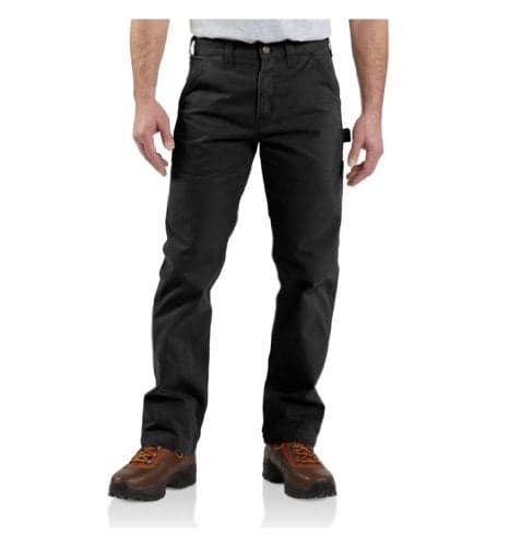 Carhartt Men's Relaxed Straight Twill Dungaree, Black, W32 x L32