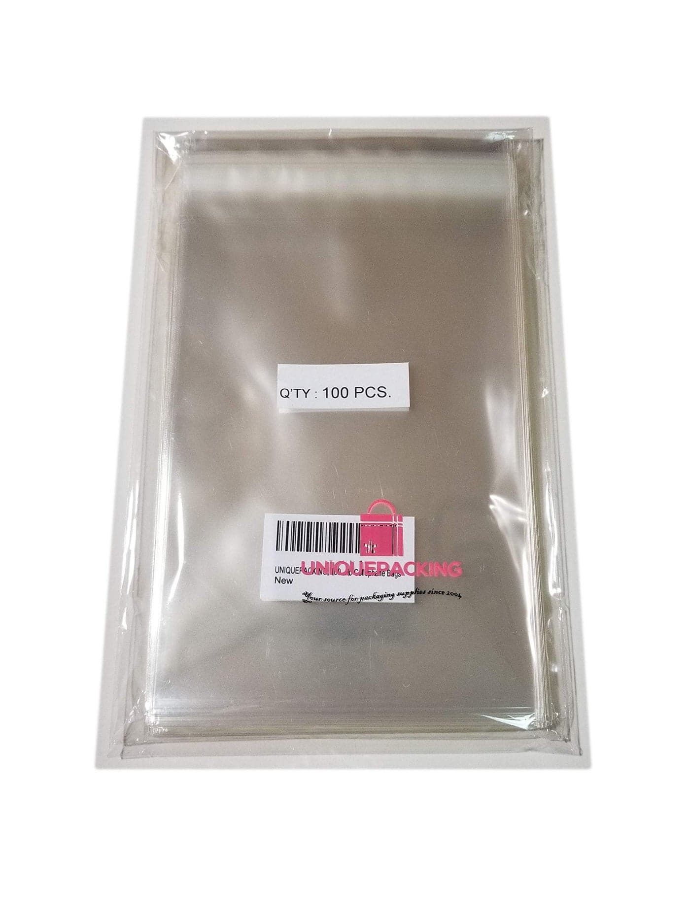 UNIQUEPACKING 100 Pcs 5 716 x 7 14 Clear A7 Card Resealable Cello Cellophane Bags Good for 5x7 Card Item Fits A7 5x7 Card with Envelope