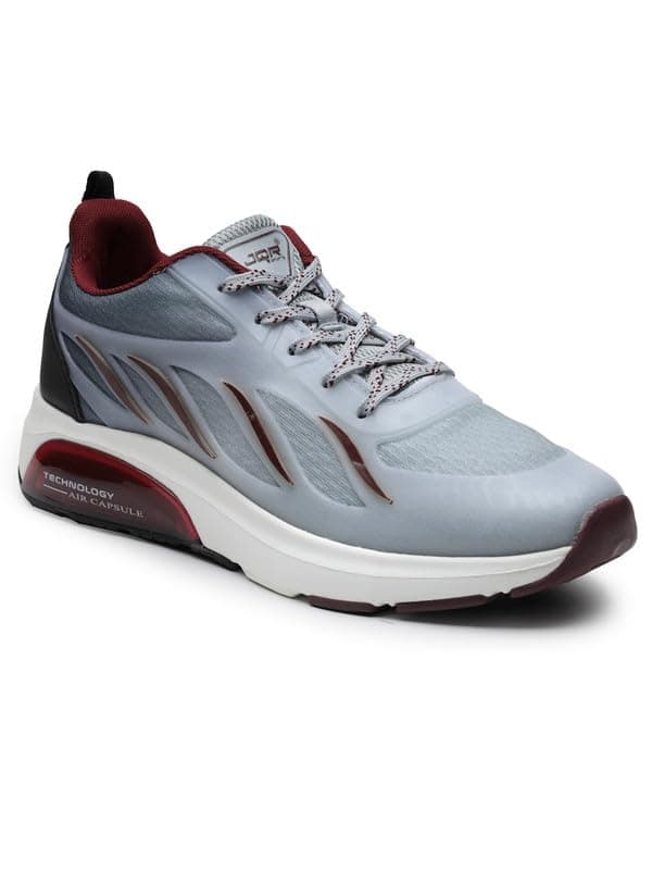 JQR Galaxy Racer Men's Sports Running Shoes Knitting Upper Lace Up Design Soft Cushioned Memory Foam Insole Extra Grip Anti Skid Comfortable Lightweight Durable for Gym, Walking, Jogging & Everyday