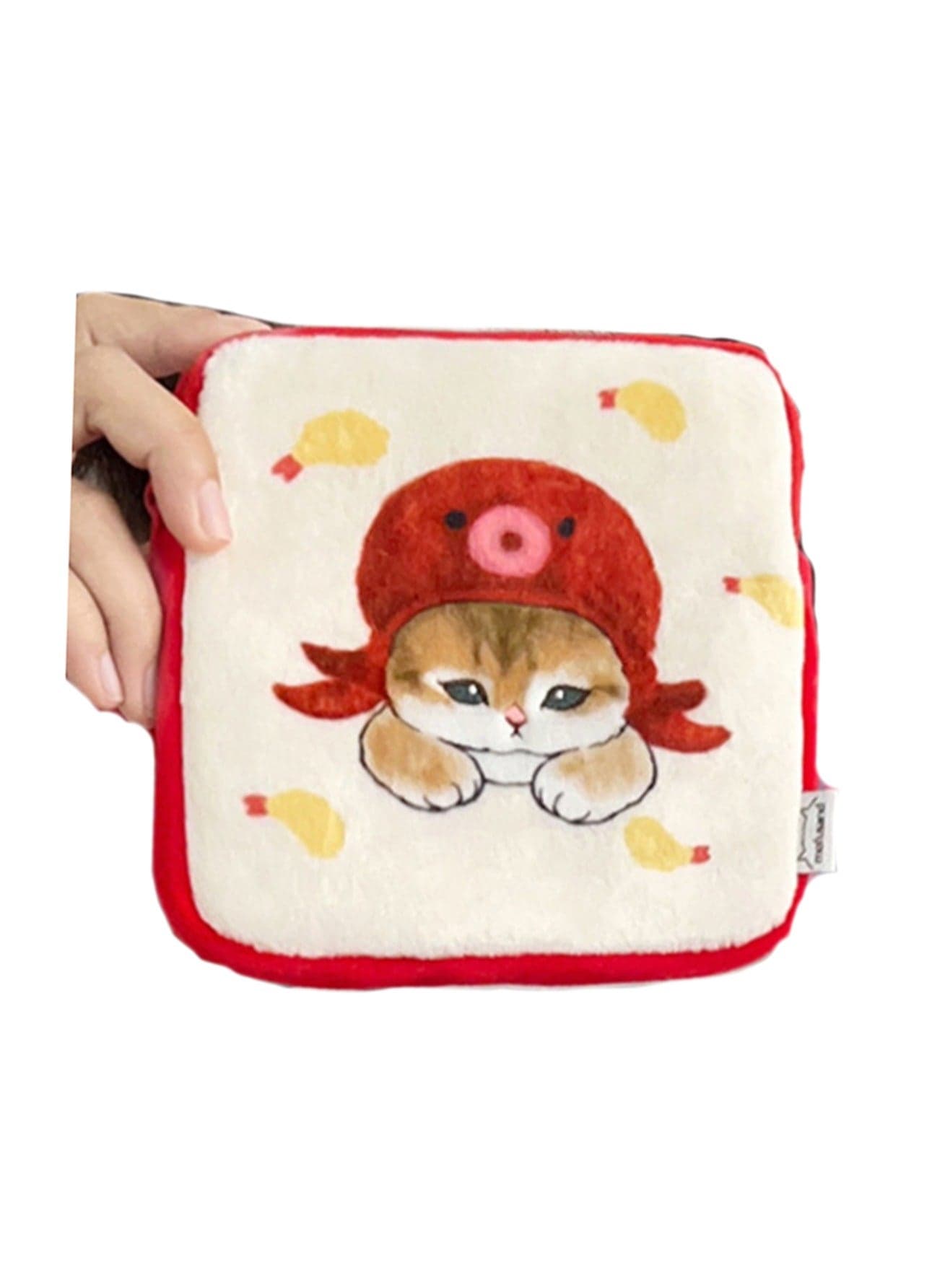 Octopus Cat Square Storage Bag Pendant Keychain Plush Doll Backpack Accessory Bag Pendant Cartoon Bag Ornaments Doll Gift
