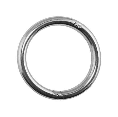 US Stainless Stainless Steel 316 Round Ring Welded 5/16" x 4" (8mm x 100mm ID) Marine Grade