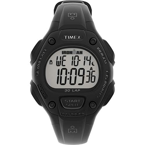 Timex Unisex Ironman Classic 30 34mm Resin Strap Watch – Black Case & Top Ring with Black Resin Strap