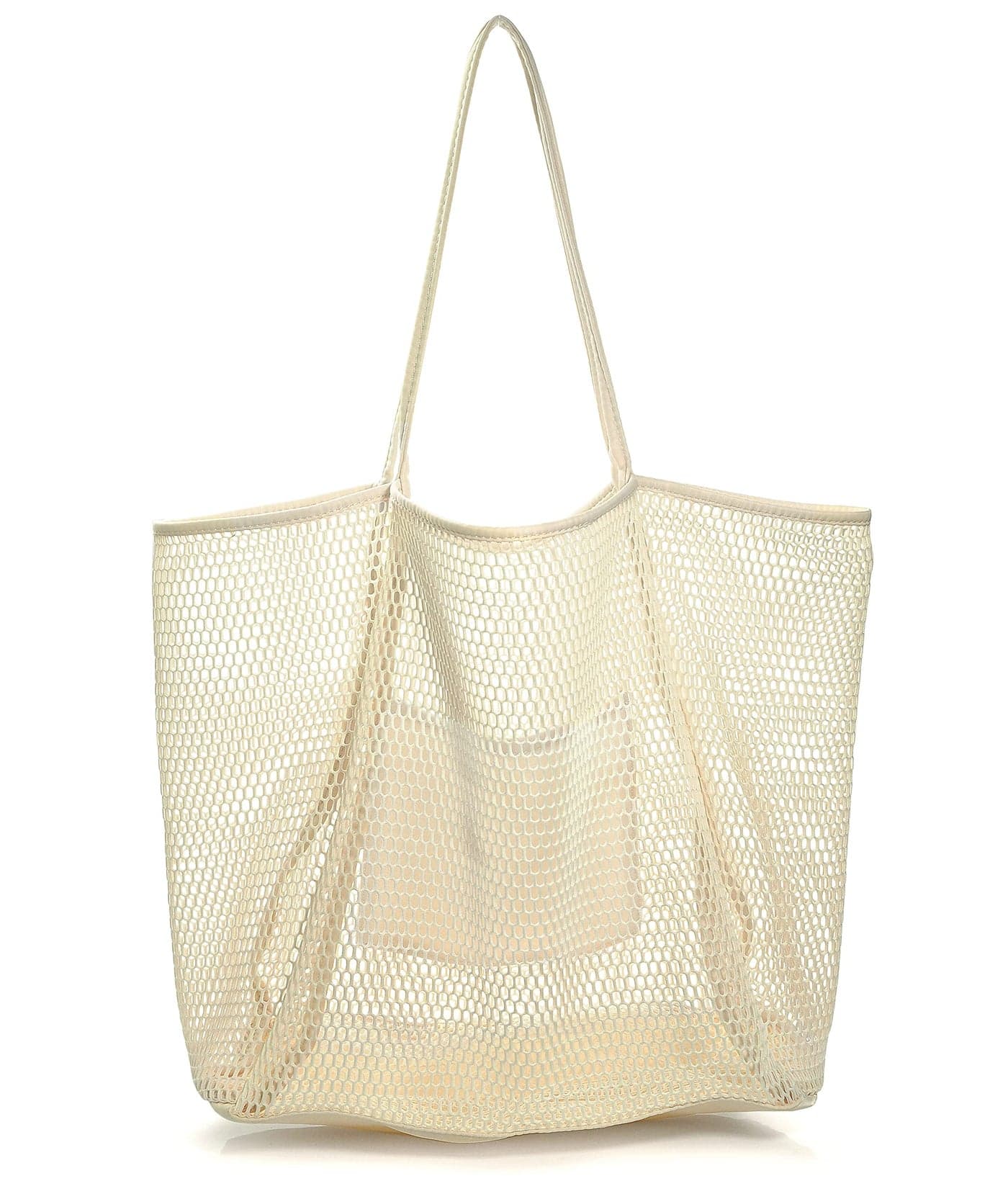 HOXIS Mesh Beach Tote Womens Shoulder Handbag Large