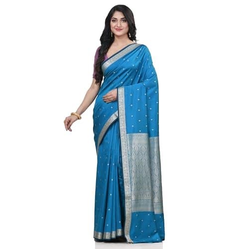 dB DESH BIDESH Women`s Trendy Banarasi Kanjivaram Art Silk Saree Soft Banarasi stylish Sari latest, wedding pure soft Kanchipuram Silk Bollywood saree party, wear sarees With Blouse Piece for Women