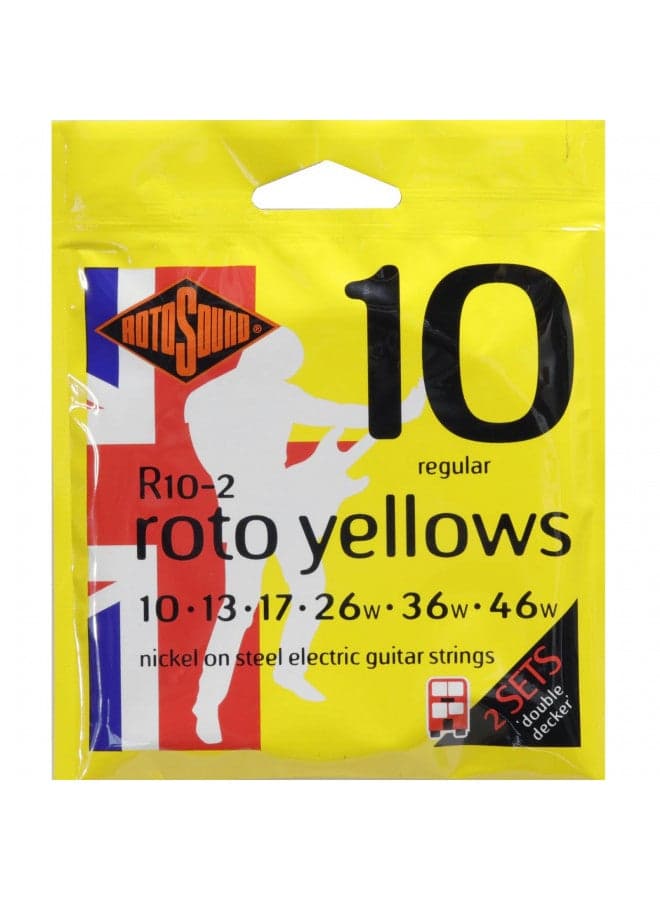Rotosound Roto Yellows Double Deckers Electric Guitar Strings 2-Pack