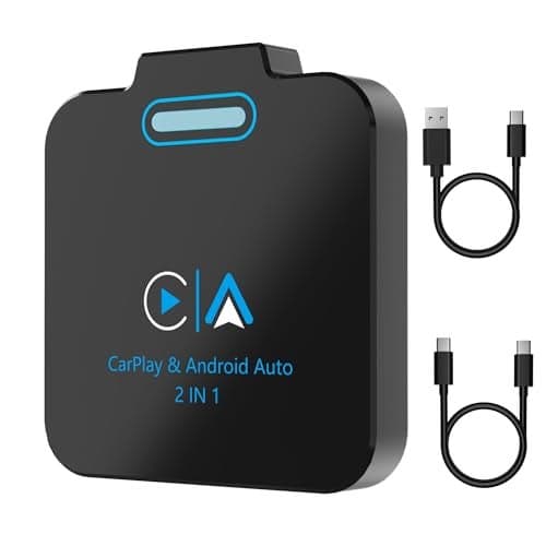 Android Auto & CarPlay Wireless Adapter - 2 in 1 Wireless for iPhone & Android, Plug & Play for Factory Wired Cars - Supports iOS 10+