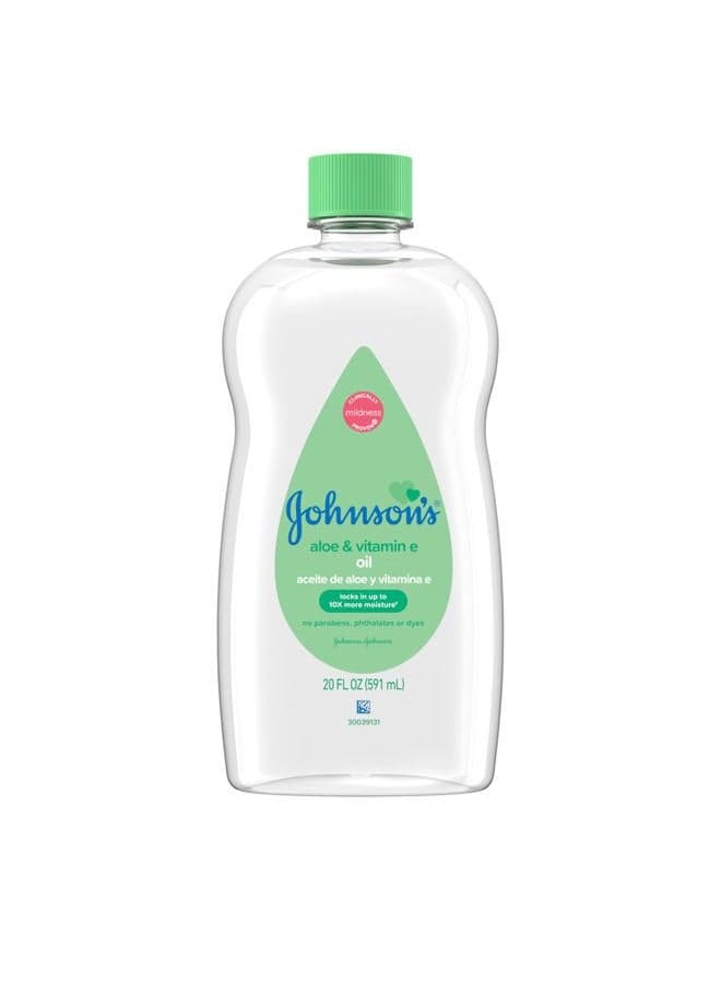 Oil, Mineral Oil Enriched with Aloe Vera and Vitamin E, 20 fl. oz6