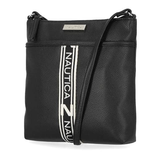 Nautica womens Lakeside Signature Jaquard North South Crossbody Bag